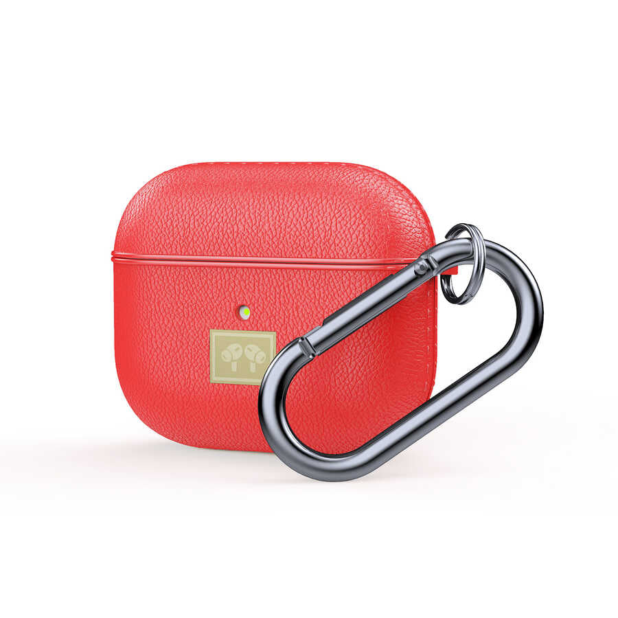 Apple Airpods 3. Nesil Kılıf Deri Görünümlü Askı Aparatlı Wlons Kılıf
