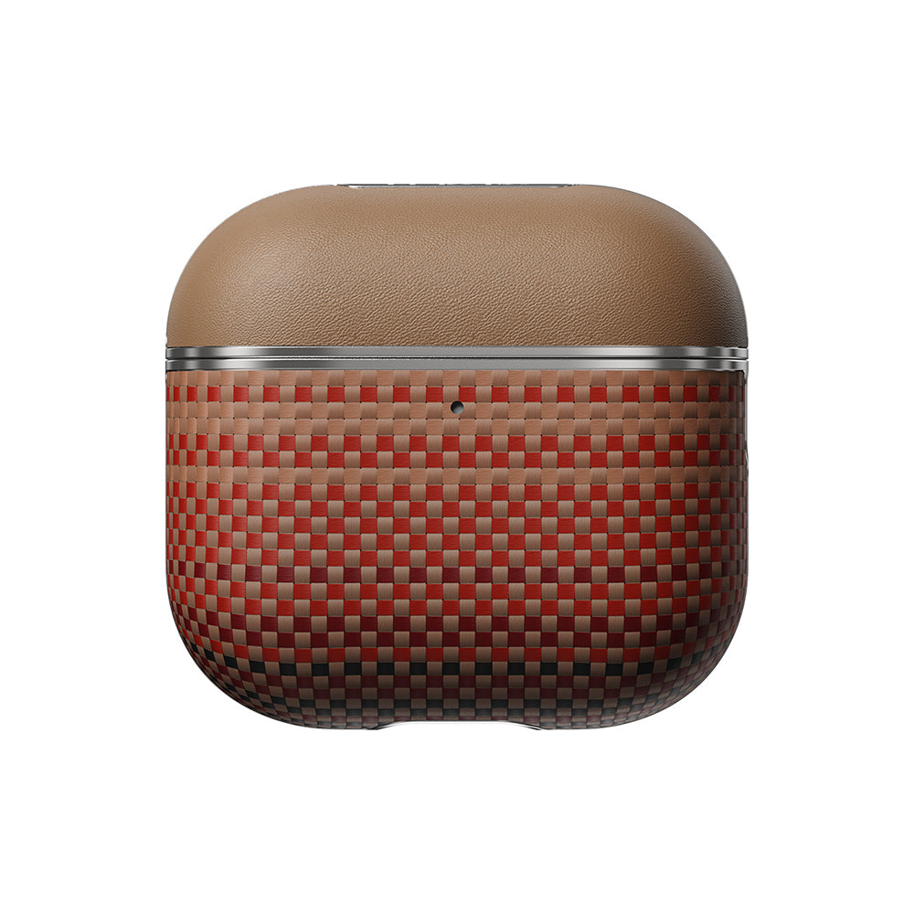 Apple Airpods 4 Kılıf Aramid Fiber Pitaka Tactile Woven Sunset-Moonrise Serisi Kapak