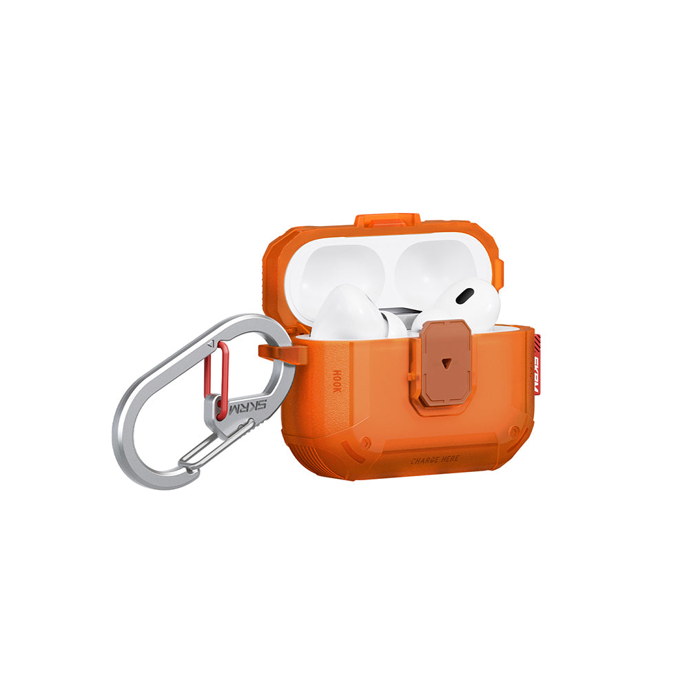 Apple Airpods Pro 3 Kılıf Airbagli Yivli Köşe Kilit Tasarımlı 360 Derece Koruma Skinarma Mecha LE Kılıf