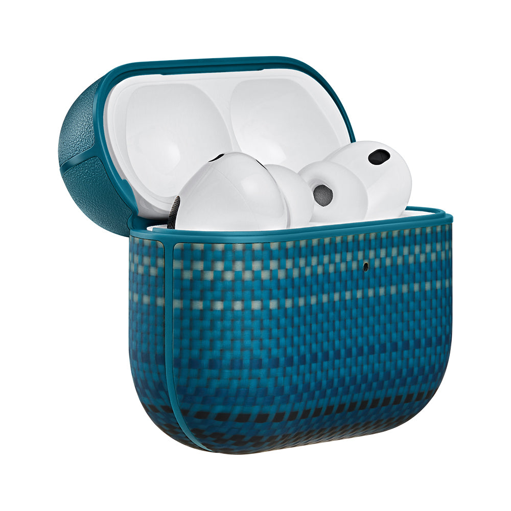 Apple Airpods Pro 3 Kılıf Aramid Fiber Pitaka Tactile Woven Sunset-Moonrise Serisi Kapak Kahverengi