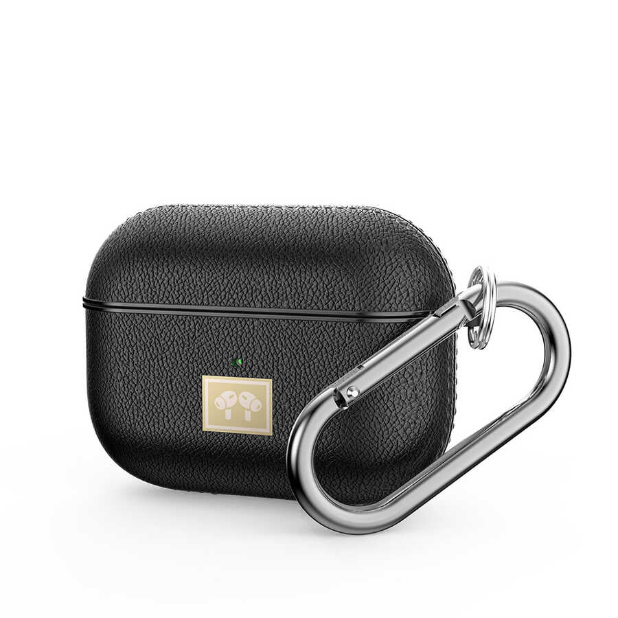 Apple Airpods Pro Kılıf Deri Görünümlü Askı Aparatlı Wlons Kılıf
