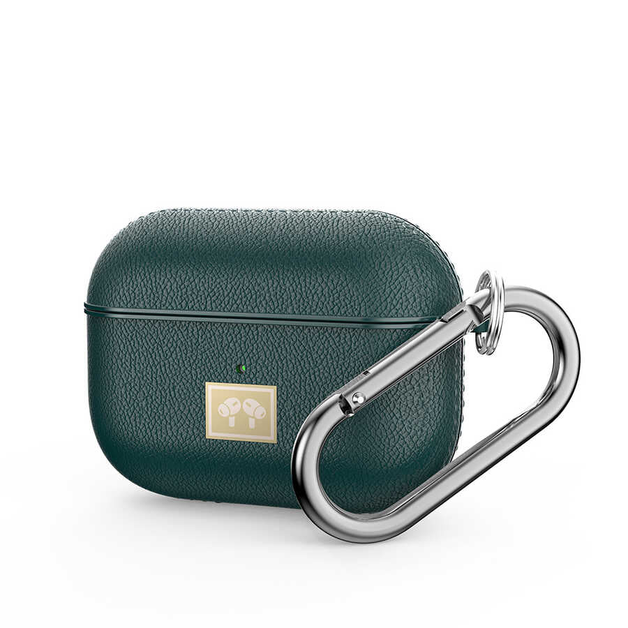 Apple Airpods Pro Kılıf Deri Görünümlü Askı Aparatlı Wlons Kılıf