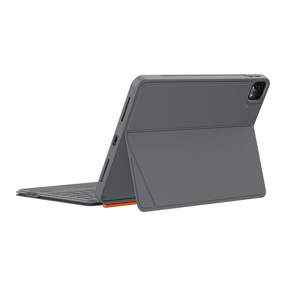 Apple iPad 10.9 2022 (10.Nesil) Wiwu MK-005 Combo 3in1 Kalem Bölmeli Klavyeli Standlı Kılıf