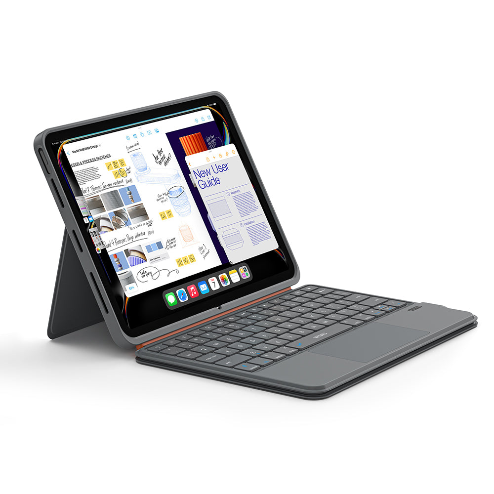 Apple iPad Air 11 2025 M3 Wiwu MK-005 Combo 3in1 Kalem Bölmeli Klavyeli Standlı Kılıf
