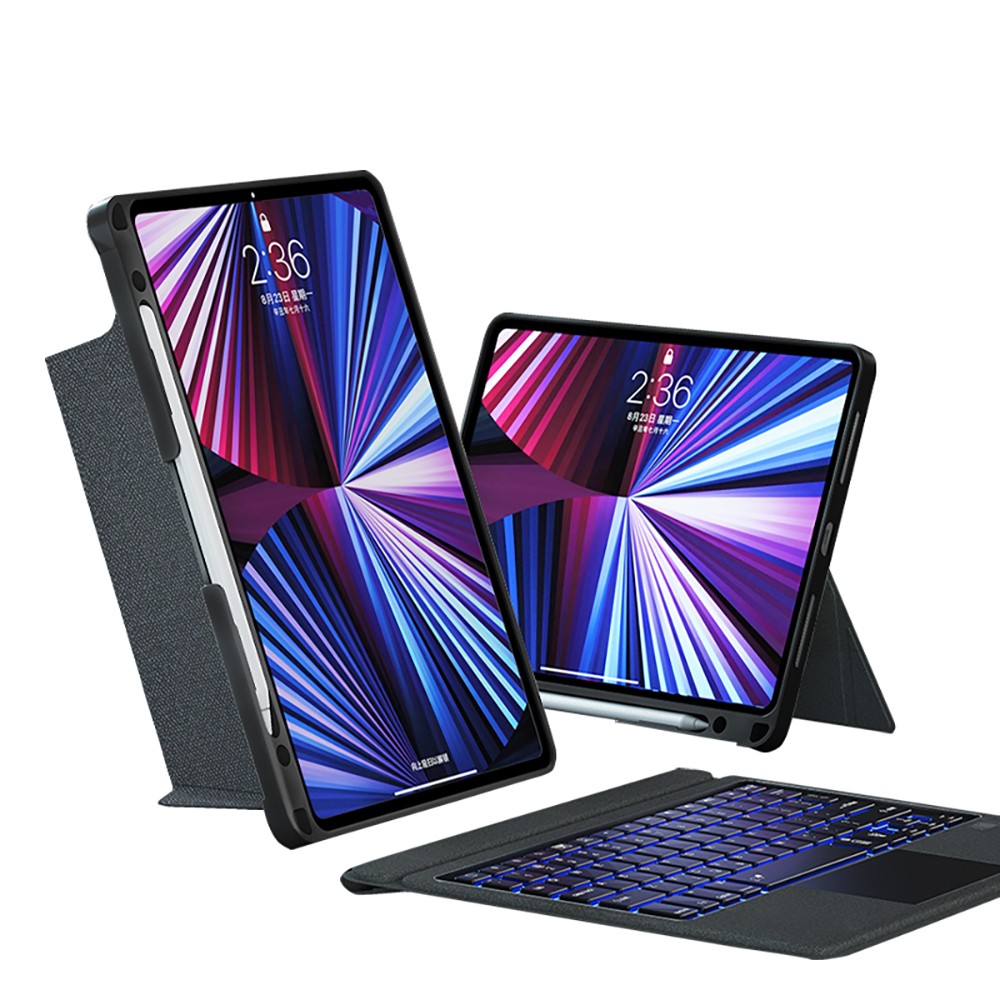 Apple iPad Pro 12.9 2022 M2 Wiwu MagTouch Serisi Gizli Kalem Bölmeli Klavyeli Kılıf