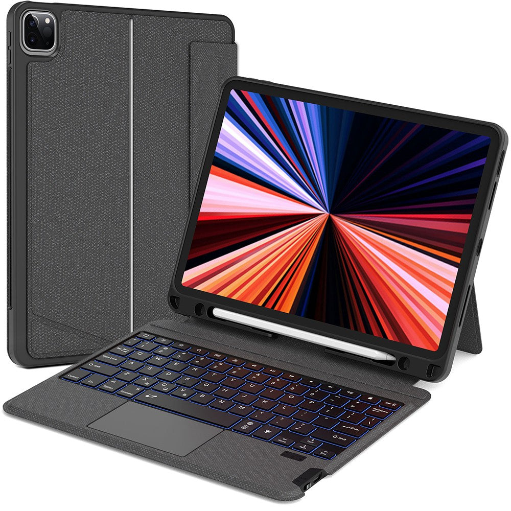 Apple iPad Pro 12.9 2022 M2 Wiwu MagTouch Serisi Gizli Kalem Bölmeli Klavyeli Kılıf