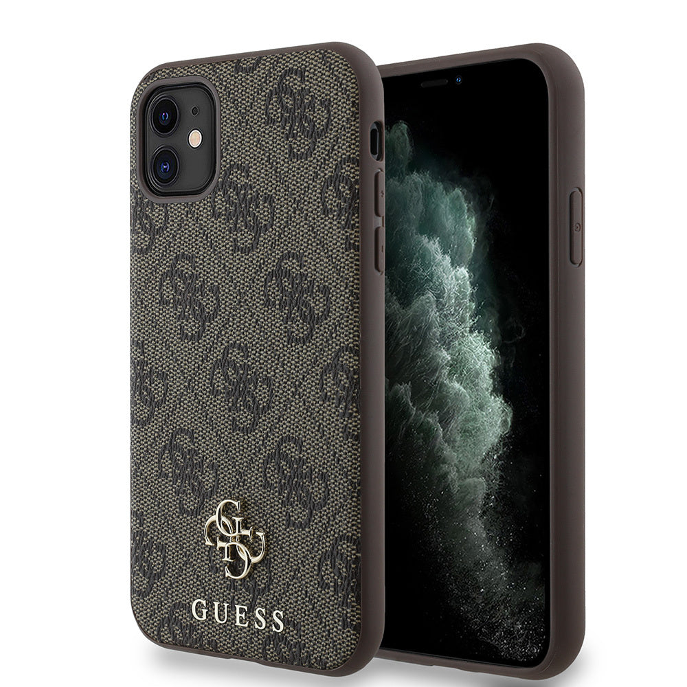 Apple iPhone 11 Kılıf Guess Orjinal Lisanslı M-safe Şarj Özellikli Small 4G Classic Kapak