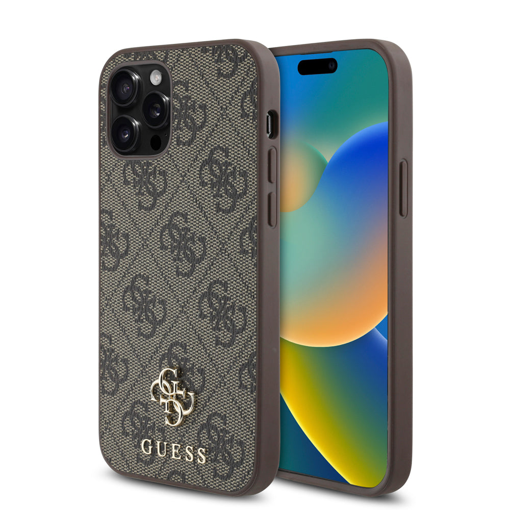Apple iPhone 12 Pro Kılıf Guess Orjinal Lisanslı M-safe Şarj Özellikli Small 4G Classic Kapak