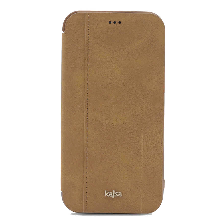 Apple iPhone 12 Pro Kılıf Kajsa Dale Serisi Parallel PU Folio Kapaklı Kılıf