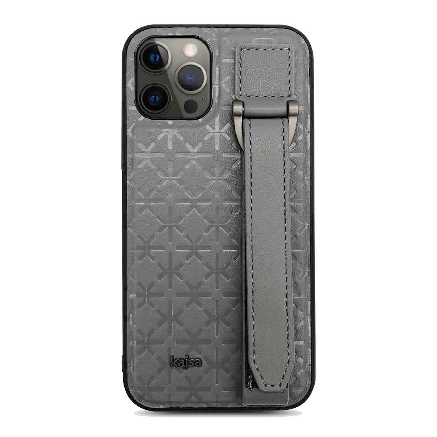 Apple iPhone 12 Pro Kılıf Kajsa Neo Clasic Serisi Mono K Strap Kapak