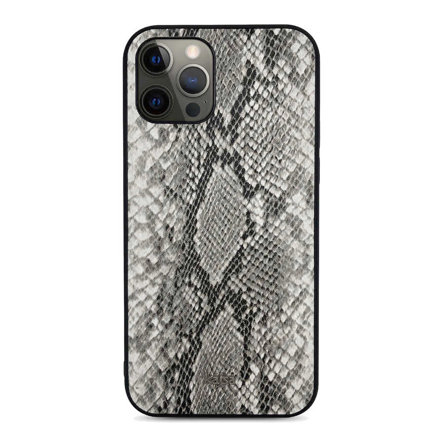 Apple iPhone 12 Pro Max Kılıf Kajsa Glamorous Serisi Snake Pattern Kapak