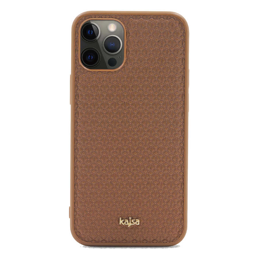 Apple iPhone 12 Pro Max Kılıf Kajsa Splendid Serisi 3D Leaf Kapak