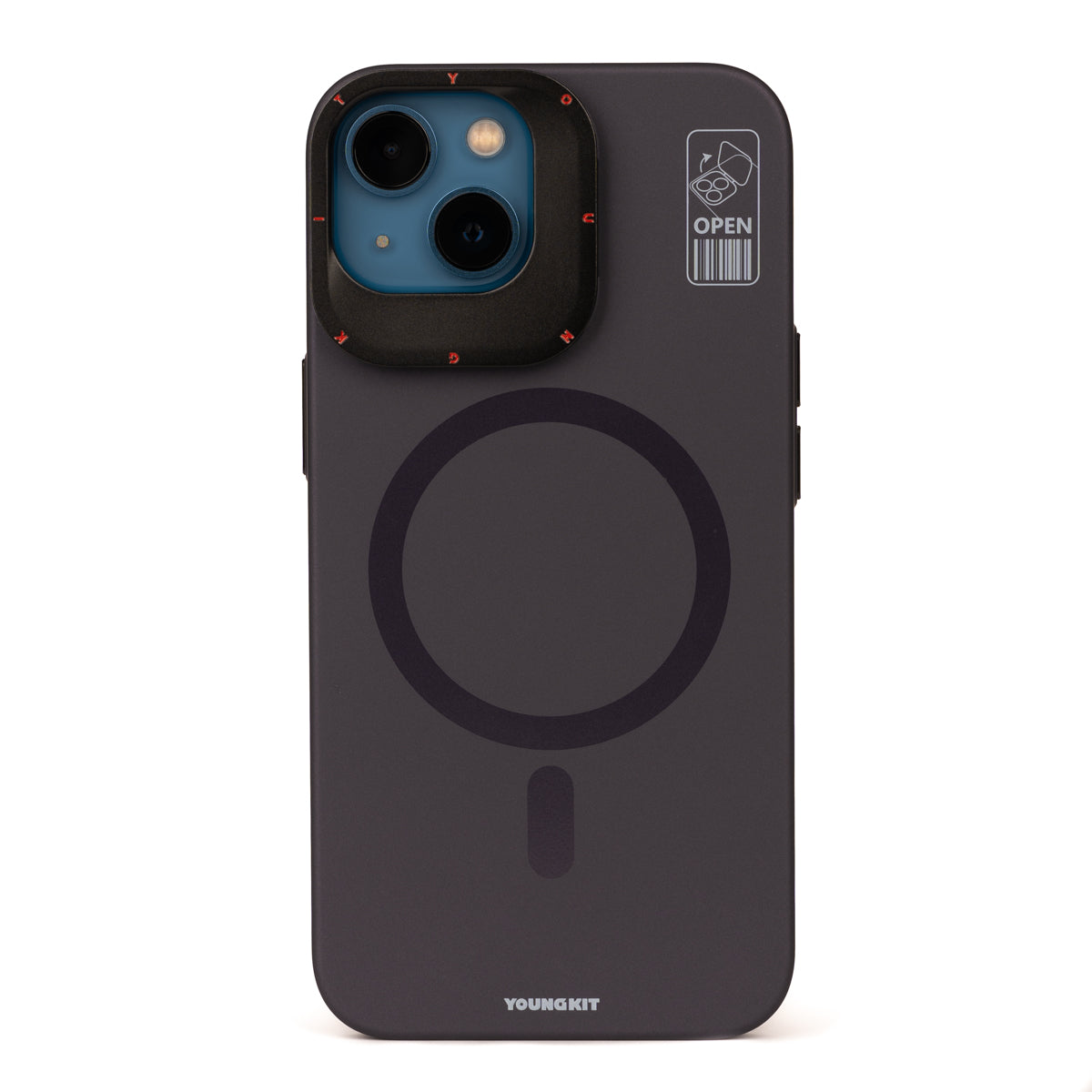 Apple iPhone 13 Kılıf M-safe Şarj Özellikli Standlı YoungKit Hermit Bracket Serisi Kapak