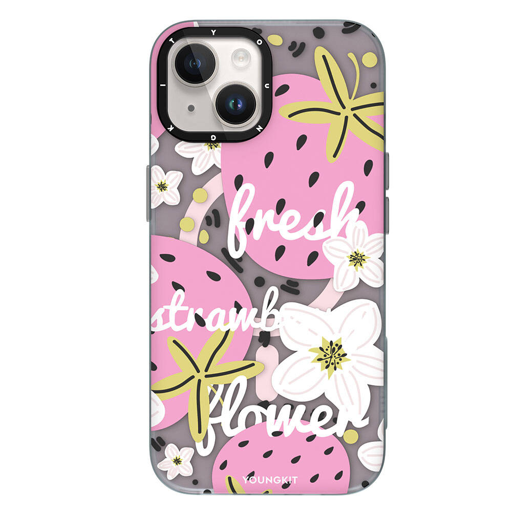 Apple iPhone 13 Kılıf M-safe Şarj Özellikli Yaz Meyvesi Desenli Youngkit Fruity Flavour Serisi Kapak