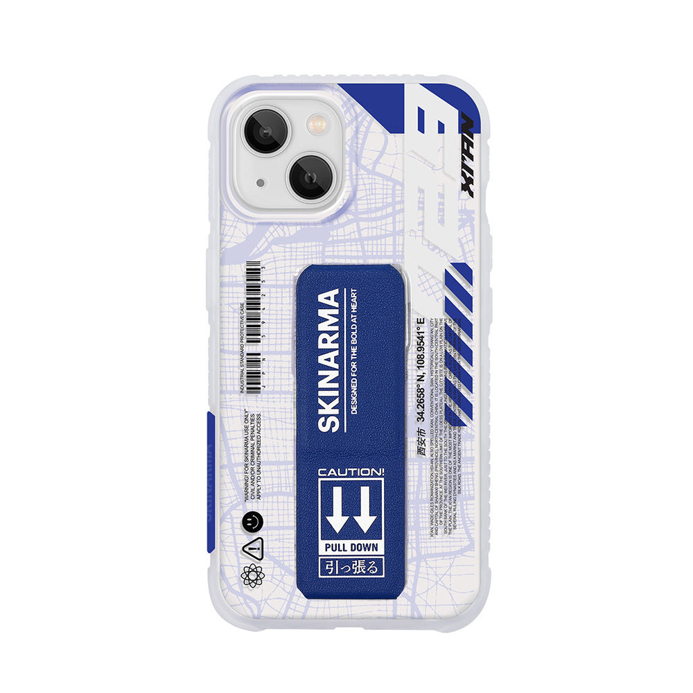 Apple iPhone 13 Kılıf Skinarma Şeffaf Desenli Standlı Ryoiki Kapak