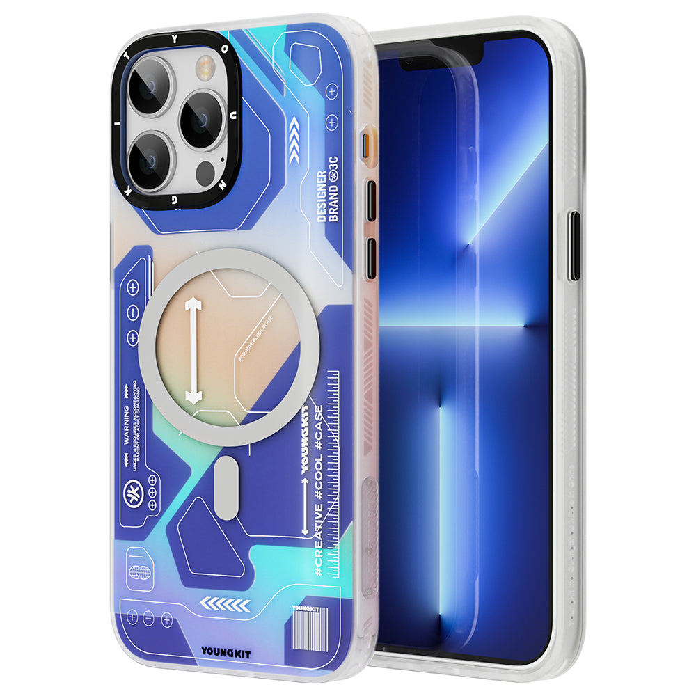 Apple iPhone 13 Pro Kılıf M-safe Şarj Özellikli YoungKit Metaverse Serisi Kapak