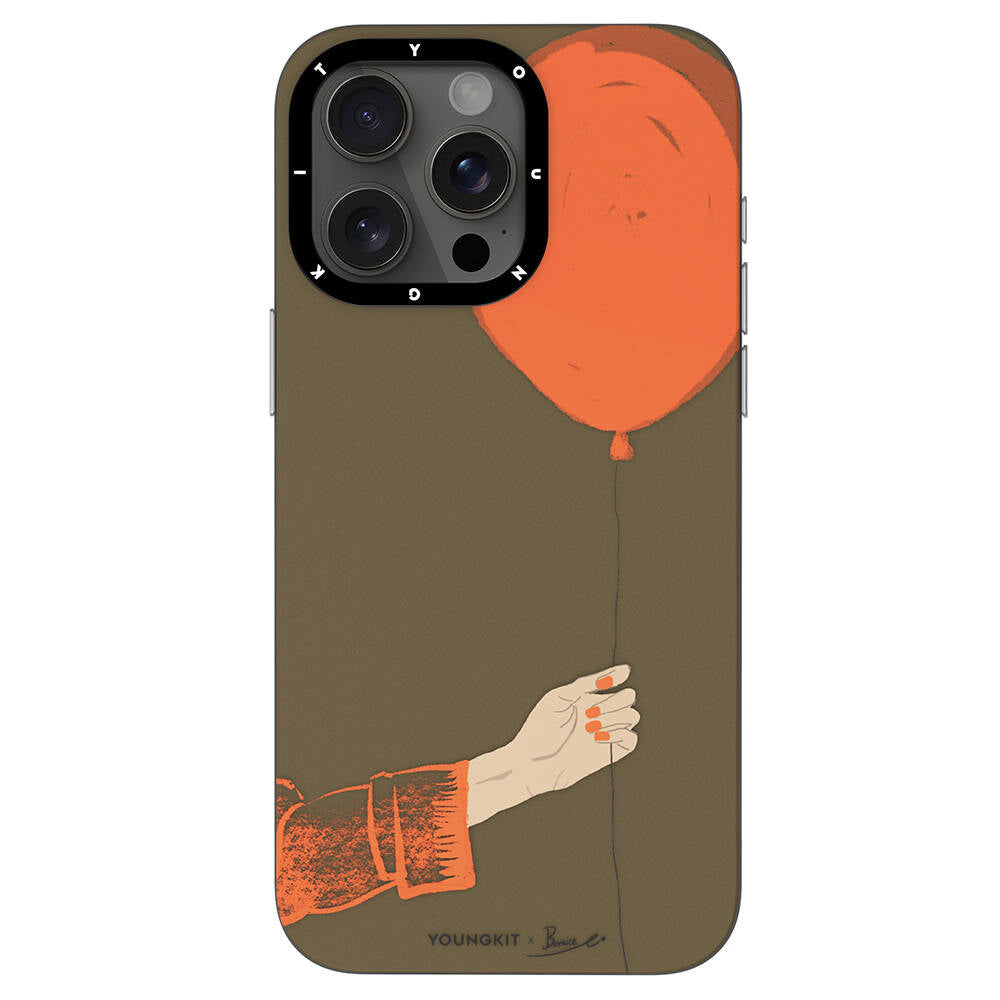 Apple iPhone 13 Pro Kılıf M-safe Şarj Özellikli Youngkit Orange Serisi Flying Balloon Kapak