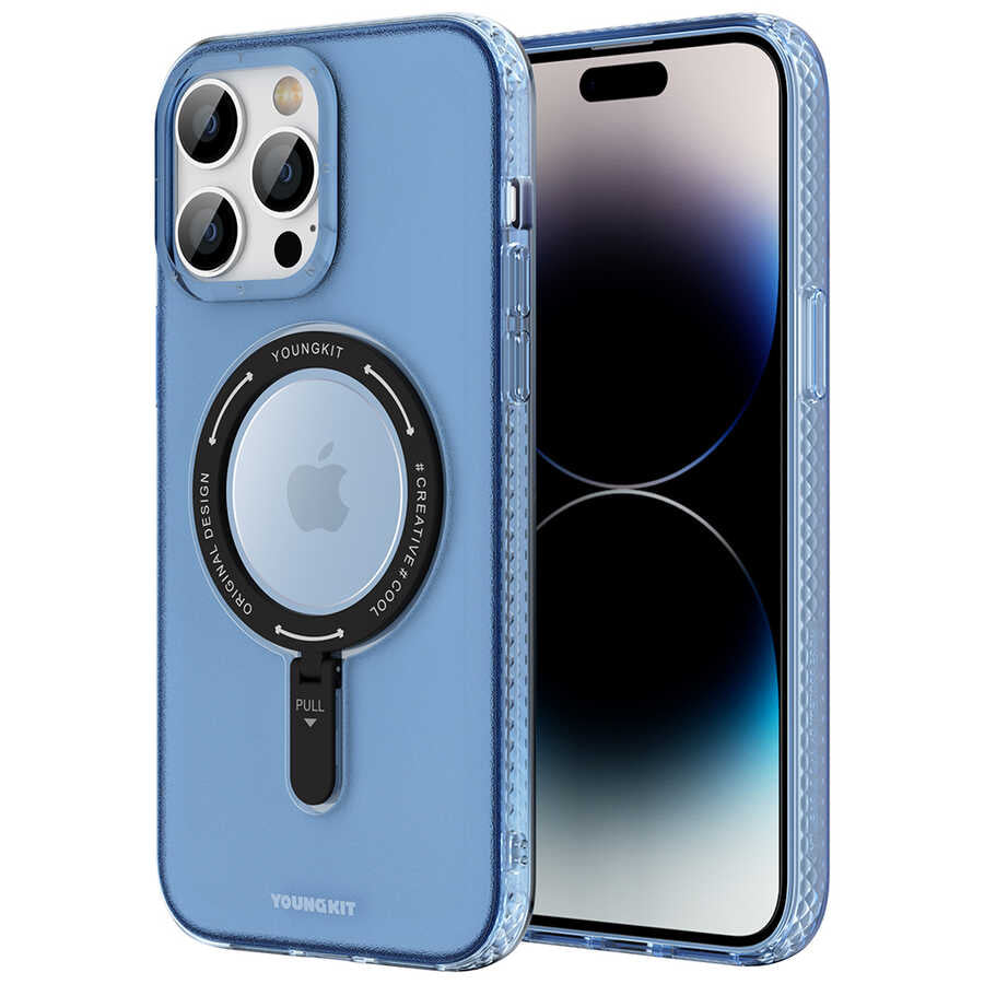 Apple iPhone 13 Pro Max Kılıf M-safe Şarj Özellikli Youngkit Rock Serisi Kapak