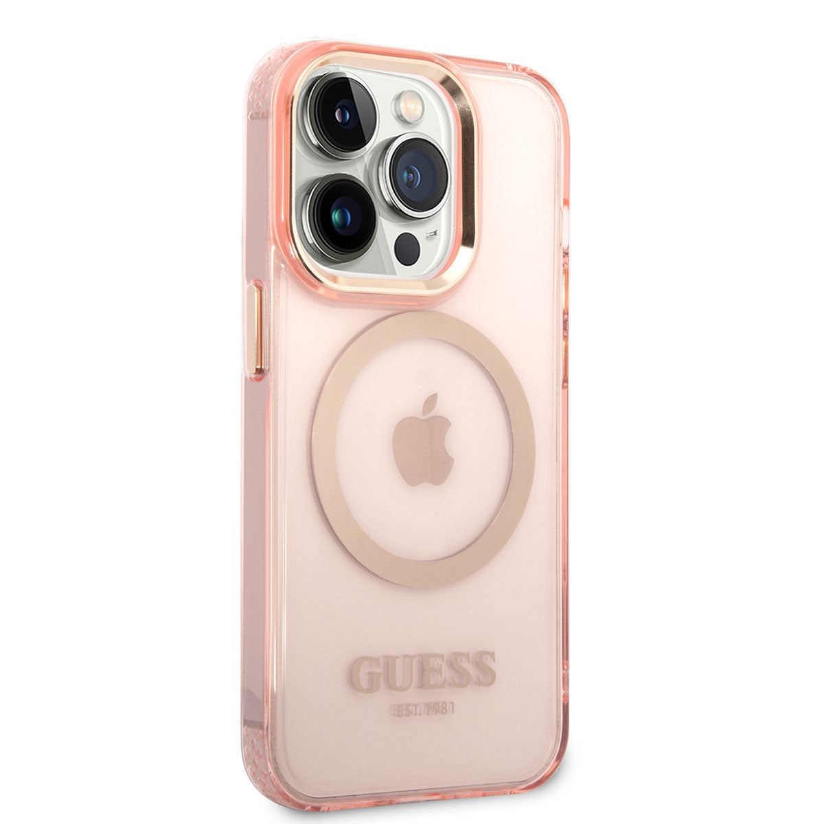 Apple iPhone 14 Pro Kılıf GUESS M-safe Şarj Özellikli Airbagli Dizayn Kapak