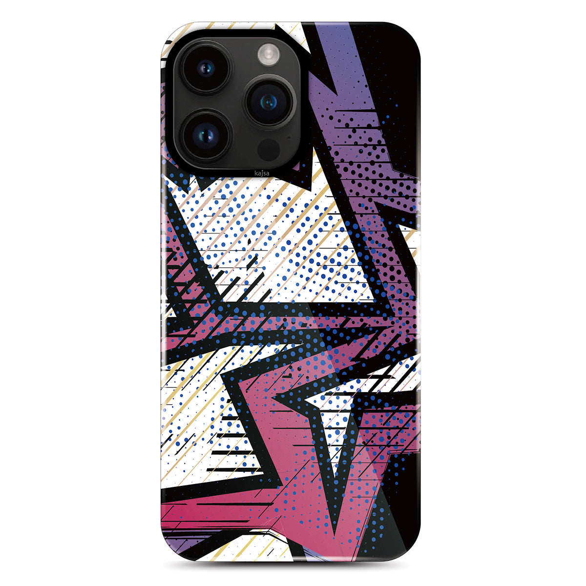 Apple iPhone 14 Pro Kılıf HD Desenli Kajsa Shield Plus Grafiti Serisi Kapak
