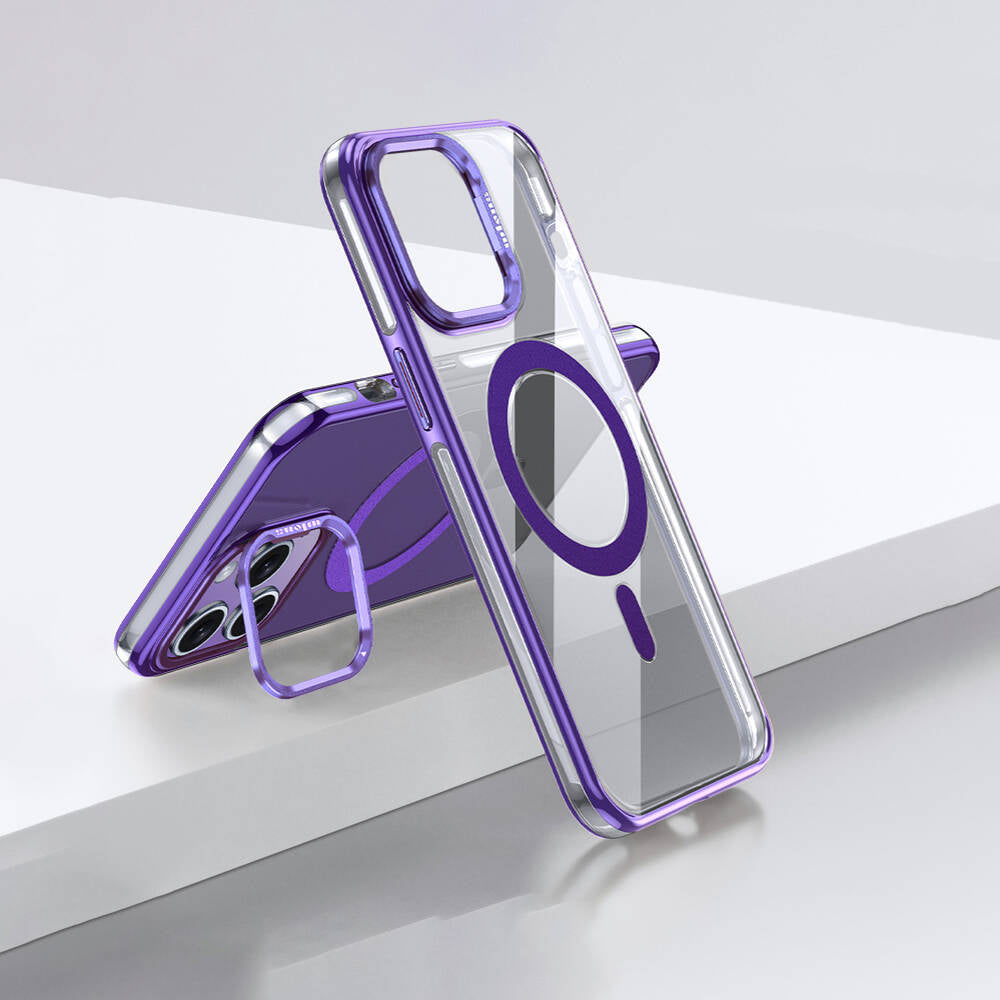 Apple iPhone 14 Pro Kılıf M-safe Şarj Özellikli Wlons Standlı Efsane Kapak