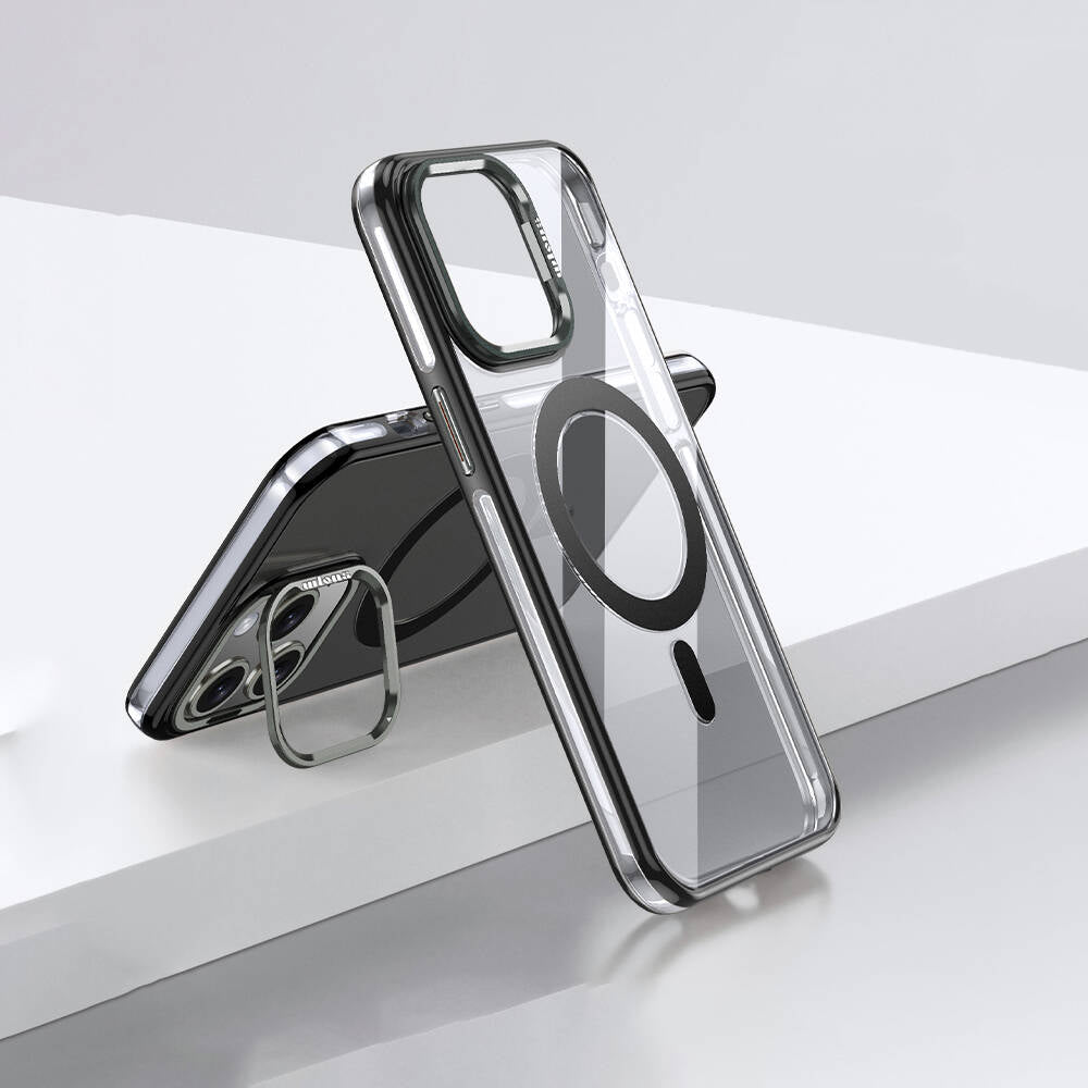 Apple iPhone 14 Pro Kılıf M-safe Şarj Özellikli Wlons Standlı Efsane Kapak