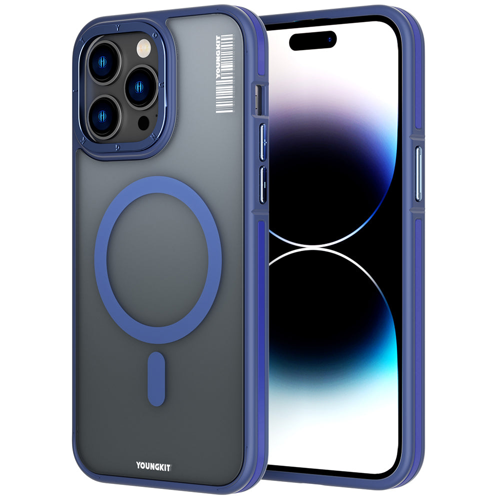 Apple iPhone 14 Pro Kılıf M-safe Şarj Özellikli Youngkit Rock Sand Serisi Kapak