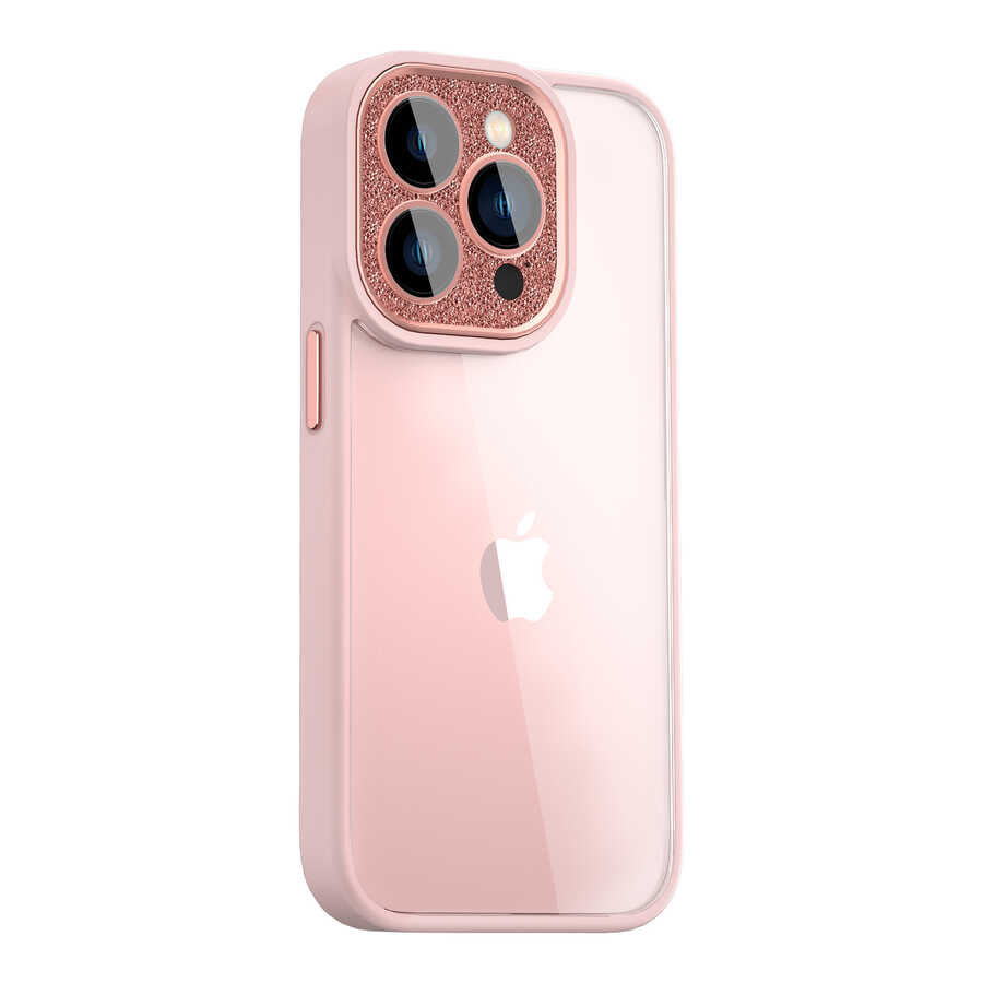 Apple iPhone 14 Pro Kılıf Wiwu GCC-105 Lens Korumalı Renkli Kenar Arkası Şeffaf Multicolor Kapak