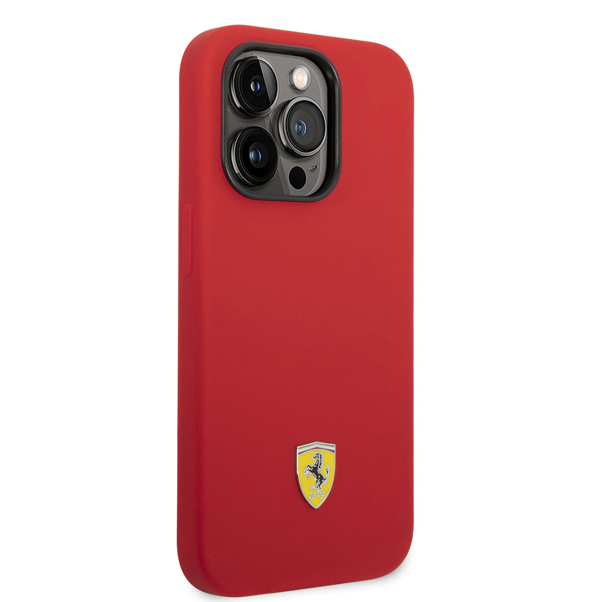 Apple iPhone 14 Pro Max Kılıf Ferrari M-safe Şarj Özellikli Silikon Metal Logo Dizayn Kapak
