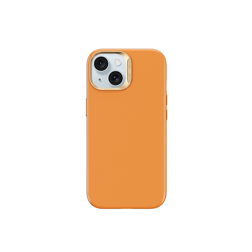 Apple iPhone 15 Kılıf Wiwu SP-019 M-safe Şarj Özellikli Vegan Leather Deri Kapak