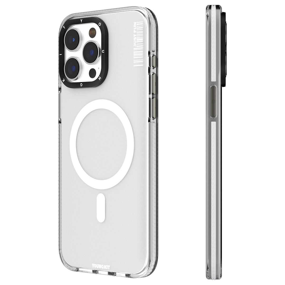Apple iPhone 15 Pro Kılıf M-safe Şarj Özellikli YoungKit Crystal Color Serisi Kapak