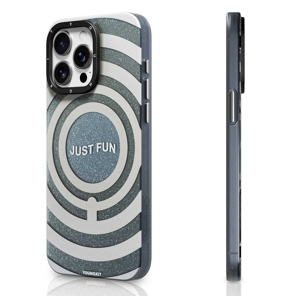 Apple iPhone 15 Pro Kılıf M-safe Şarj Özellikli Youngkit Star Dazzle Serisi Kapak