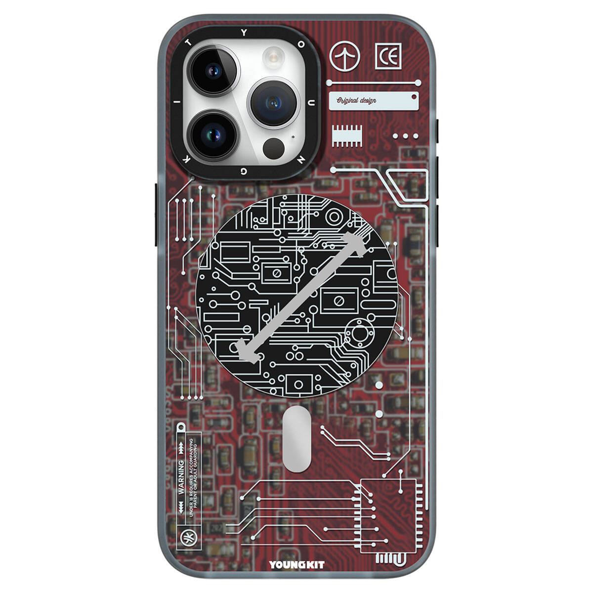 Apple iPhone 15 Pro Kılıf M-safe Şarj Özellikli YoungKit Technology Serisi Kapak