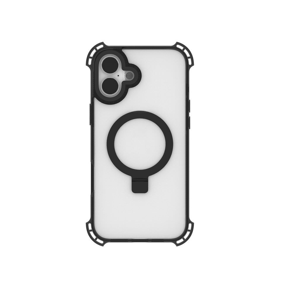 Apple iPhone 16 Kılıf M-safe Şarj Özellikli Raptic Dual Serisi Şeffaf Standlı Kapak