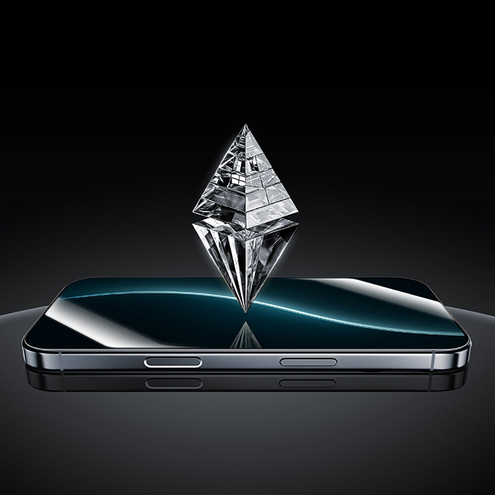 Apple iPhone 16 Pro Benks Glass Warrior HD 0.3mm Ultra İnce 0.9mm Kenarları Güçlendirilmiş Cam Ekran Koruyucu + Kolay Uygulama Aparatlı