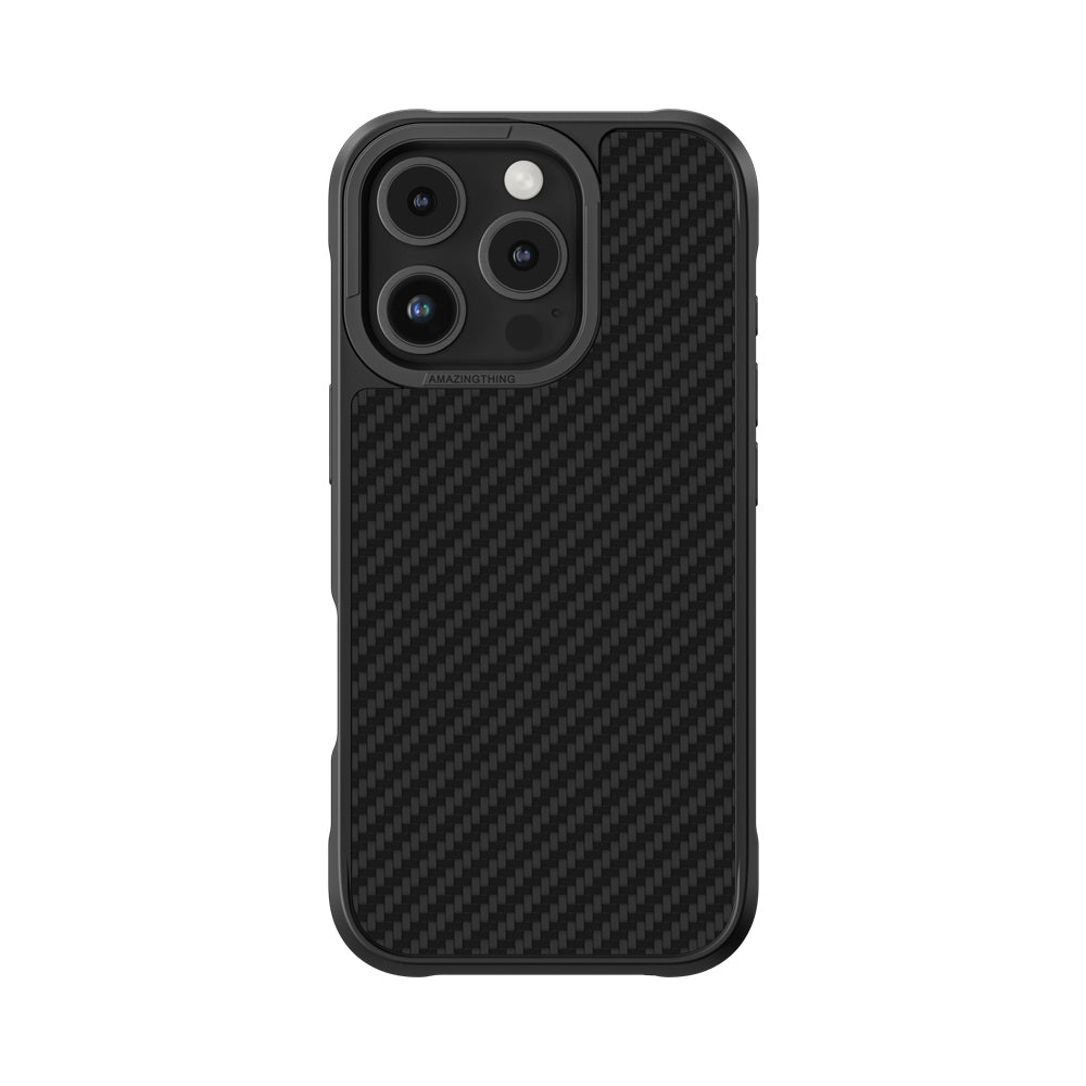 Apple iPhone 16 Pro Kılıf M-safe Şarj Özellikli 1500D Aramid Fiber Amazingthing Titan Max Serisi Kapak