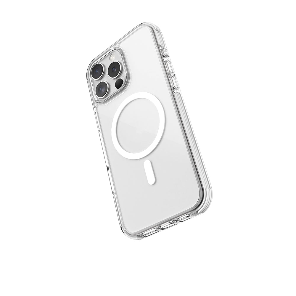 Apple iPhone 16 Pro Kılıf M-safe Şarj Özellikli Airbag Tasarımlı Raptic Clear Serisi Şeffaf Kapak