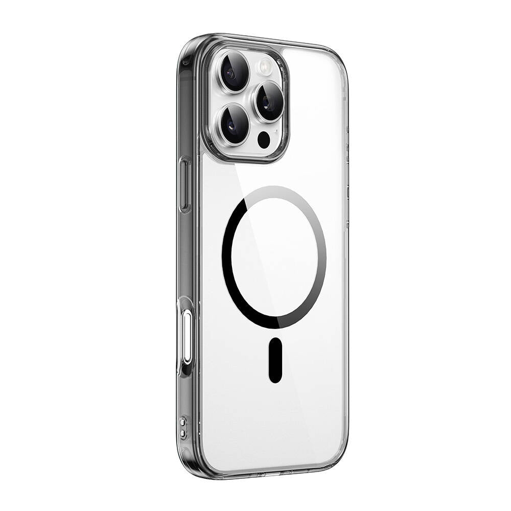 Apple iPhone 16 Pro Kılıf Wiwu MCC-101 iShield Pro Serisi M-safe Şarj Özellikli Crystal Sert PC Kapak
