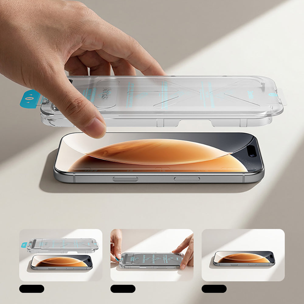 Apple iPhone 16 Pro Max Benks OmniWarrior Eye-Friendly Cam Ekran Koruyucu + Kolay Uygulama Aparatlı