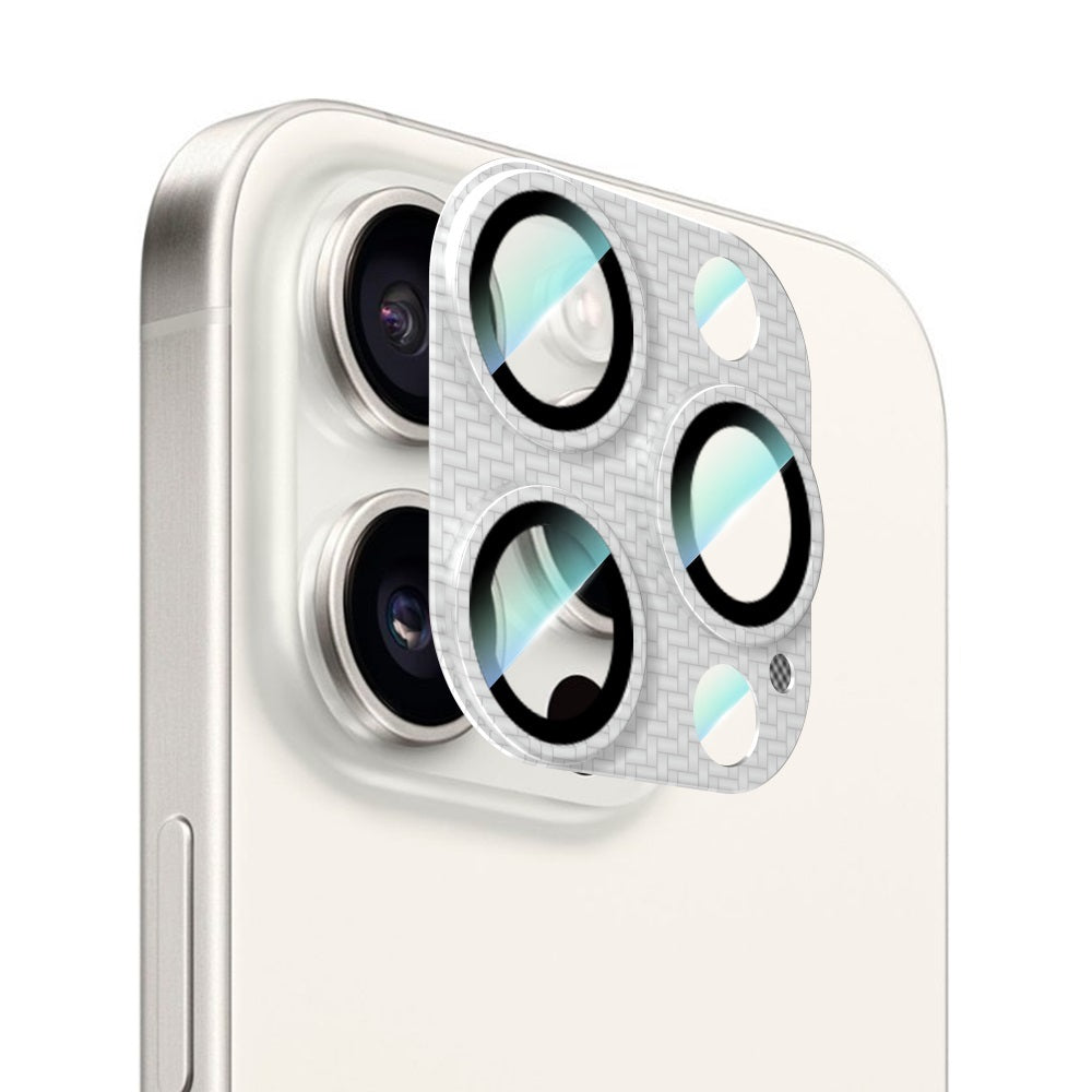 Apple iPhone 16 Pro Max CaseWorld Karbon Fiber Serisi Anti Reflective Ultra Clear Full Kamera Lens Koruyucu