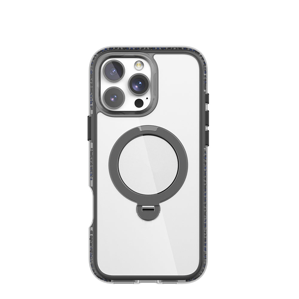 Apple iPhone 16 Pro Max Kılıf M-safe Şarj Özellikli Raptic AirJoy Serisi Boncuk Tasarımlı 360 Derece Dönebilen Standlı Kapak