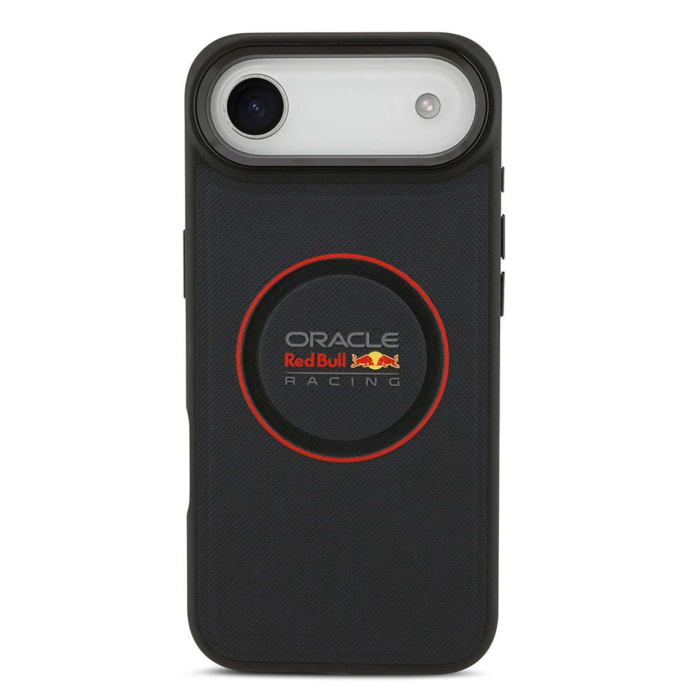 Apple iPhone 17 Air Kılıf Redbull Orjinal Lisanslı M-safe Şarj Özellikli Kırmızı Halka ve Logo Kabartmalı PU Deri Kapak