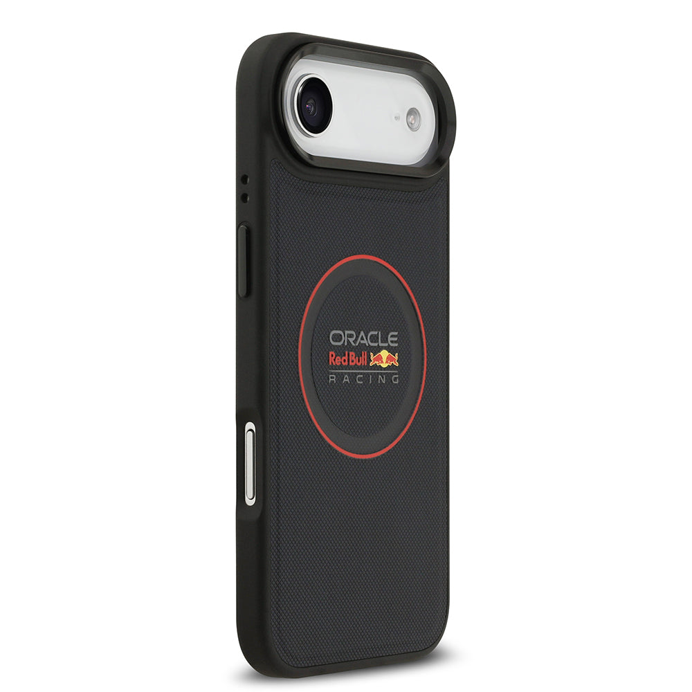 Apple iPhone 17 Air Kılıf Redbull Orjinal Lisanslı M-safe Şarj Özellikli Kırmızı Halka ve Logo Kabartmalı PU Deri Kapak