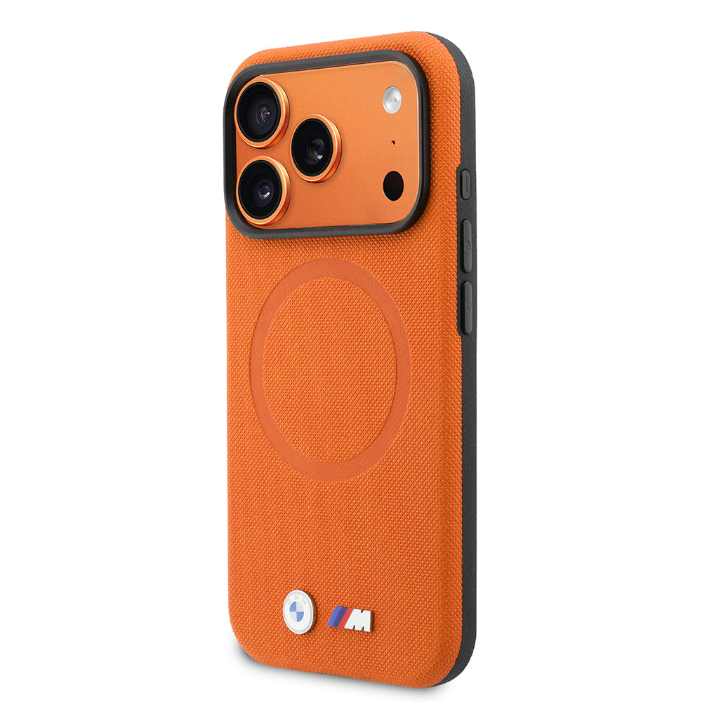 Apple iPhone 17 Pro Kılıf BMW Orjinal Lisanslı M-safe Şarj Özellikli Halka Tasarımlı M Logolu PU Deri Kapak