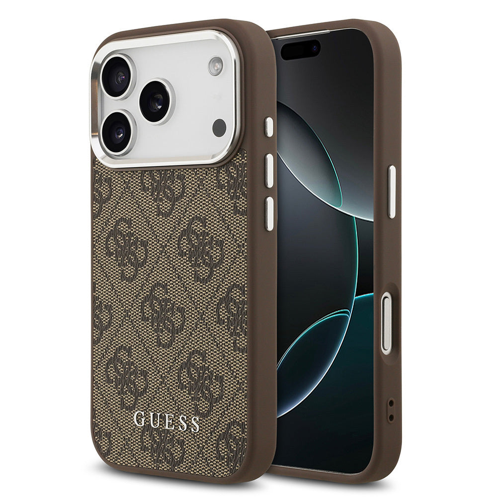 Apple iPhone 17 Pro Kılıf Guess Orjinal Lisanslı M-safe Şarj Özellikli 4G Klasik Yazı Logolu Kapak