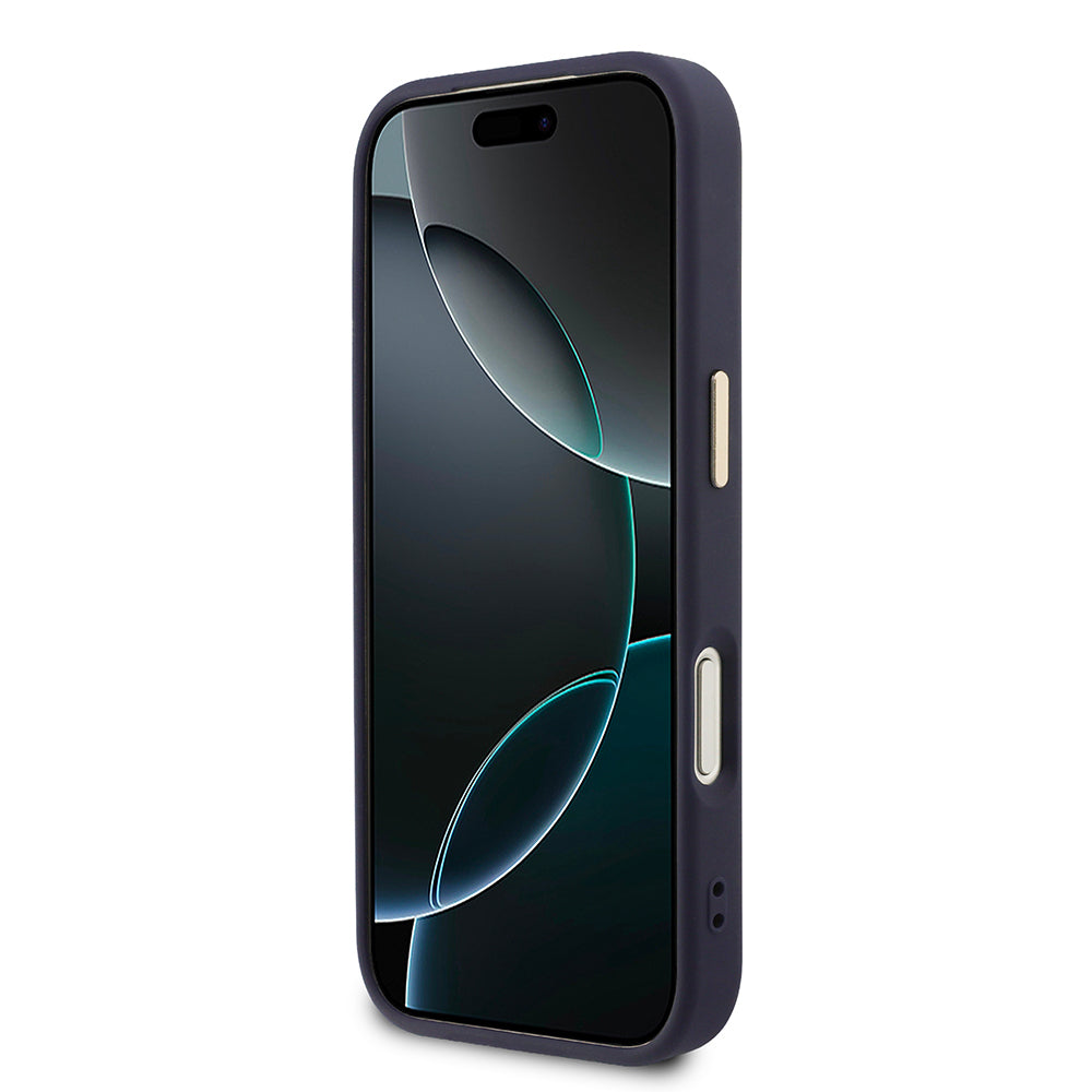 Apple iPhone 17 Pro Kılıf Guess Orjinal Lisanslı M-safe Şarj Özellikli Sıcak Baskılı Yazı Logolu PU Deri Peony Kapak