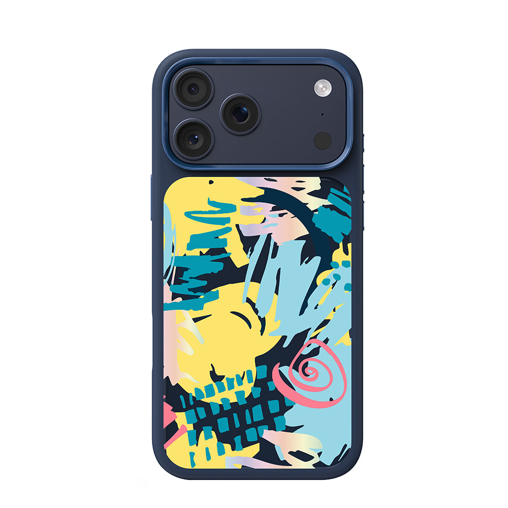 Apple iPhone 17 Pro Kılıf M-safe Şarj Özellikli 3D Baskılı Tasarım Mutural Graffiti Serisi Kapak
