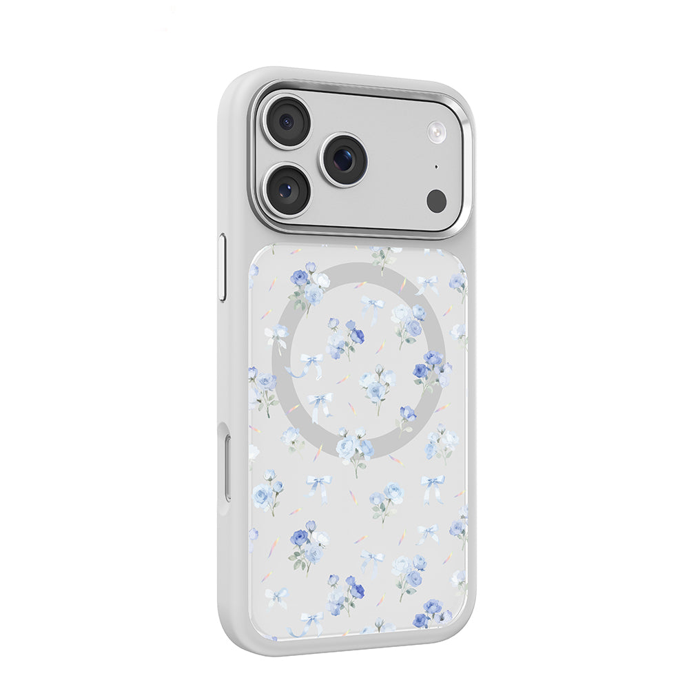 Apple iPhone 17 Pro Kılıf M-safe Şarj Özellikli Çiçek Tasarımlı Mutural Flower Serisi Kapak