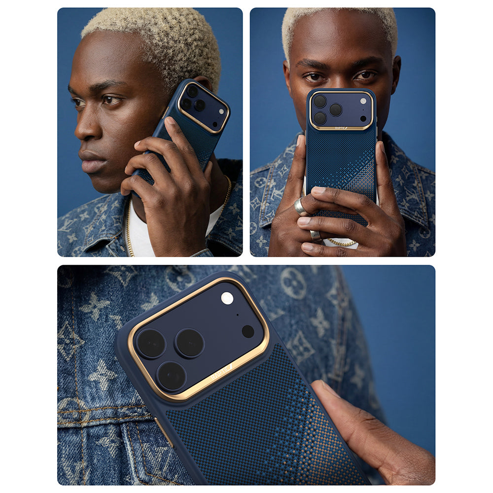 Apple iPhone 17 Pro Kılıf M-safe Şarj Özellikli Raptic Aramid Dual Serenity Serisi Kapak