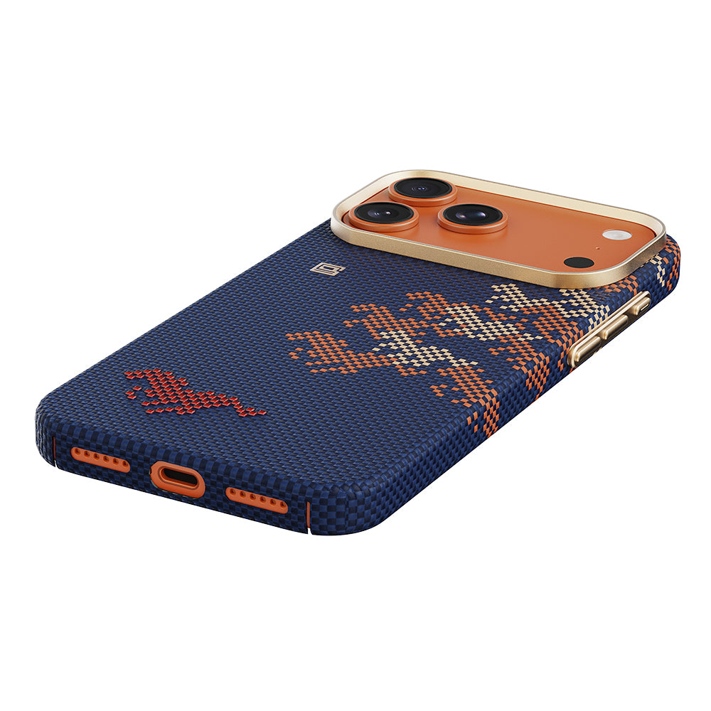 Apple iPhone 17 Pro Kılıf M-safe Şarj Özellikli Raptic Aramid Skin Chivalry Serisi Kapak